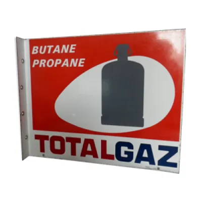 Plaque publicitaire émaillée - gaz
