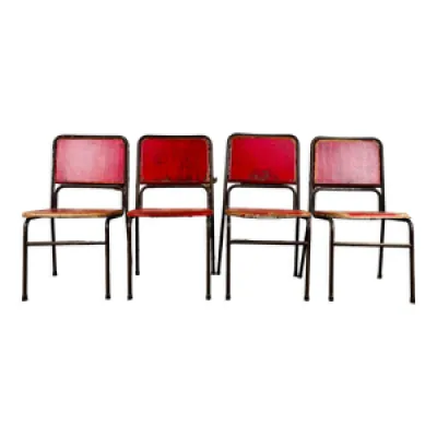 4 chaises au style industriel - bois