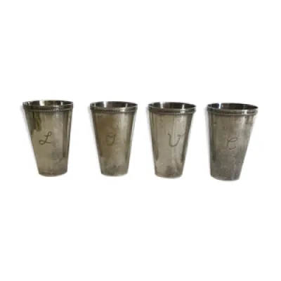 4 vases métal ‘love’