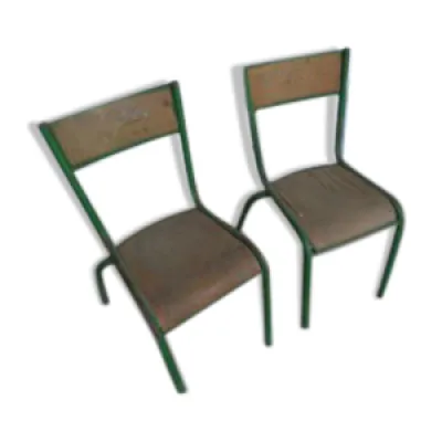lot de chaises en métal - bois