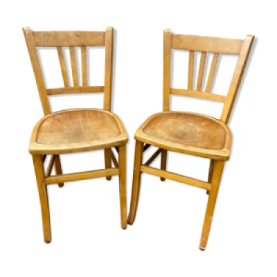 Paire de chaises bistrot - baumann bois