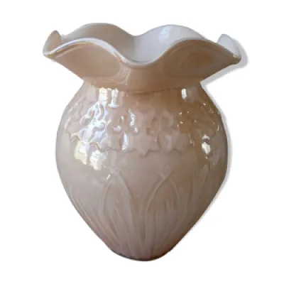 Vase Art Nouveau en opaline - rose