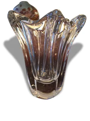 Vase tulipe en cristal - daum france