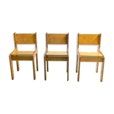 Paire chaises bureau - bois design