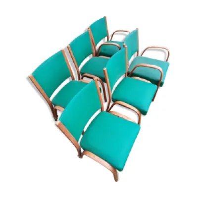 4 chaises et 2 fauteuils bow wood