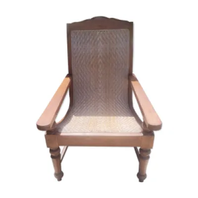 fauteuil colonial en - teck