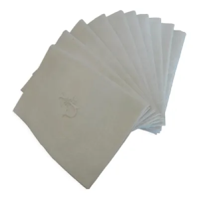 Lot de 10 serviettes - blanches