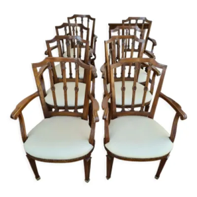 Lot de 8 fauteuils XIXème