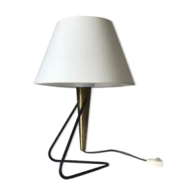 Lampe métal et laiton - design 1960