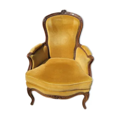 fauteuil louis xv moutarde - siecle