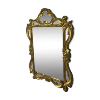 miroir en bois doré - 37cm
