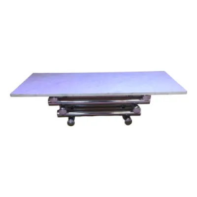 Table basse avec structure - plateau marbre