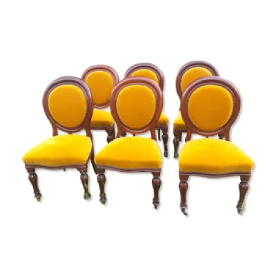 6 chaises medaillon - louis philippe