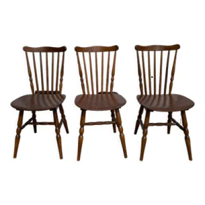 Set de 3 chaises baumann