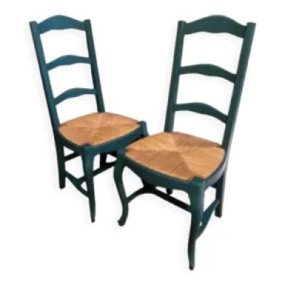 duo de chaises paillées