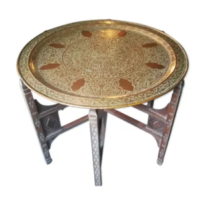 Table antique en cuivre
