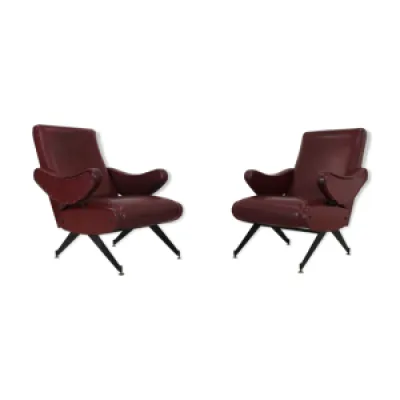 Italian leather armchair - 1965