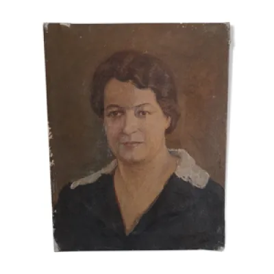 Portrait à l'huile , - vers 1940