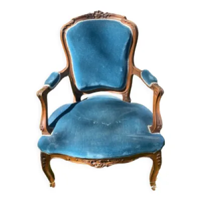 fauteuil médaillon Louis - bleu