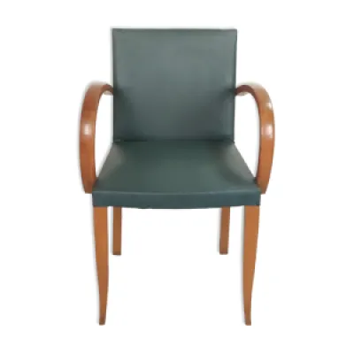 fauteuil bridge simili - cuir vert