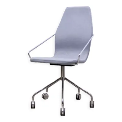 Chaise à roulettes skandiform - gris tissu