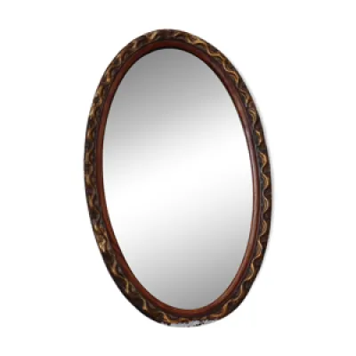 Miroir ovale biseauté - art