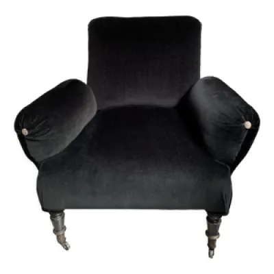 fauteuil en velours noir
