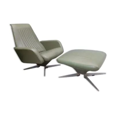 fauteuil avec ottoman - 1960 skai