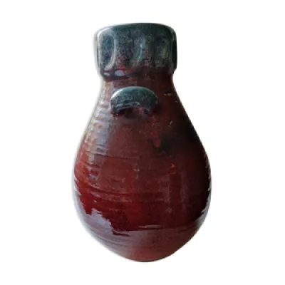 Vase céramique accolay - bleu rouge