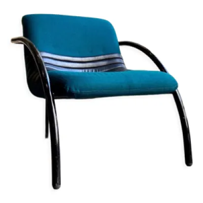 fauteuil en laine bleu - noir