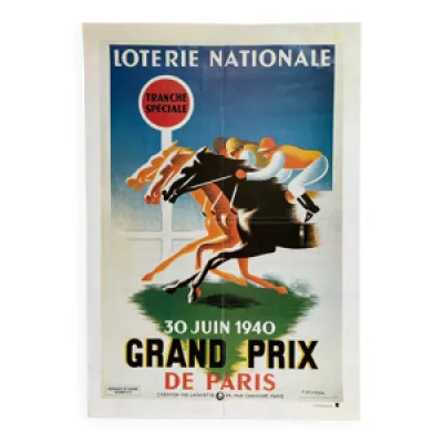 Affiche Grand Prix Hippique - 1940