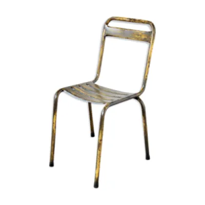 Chaise bistro en métal - jaune