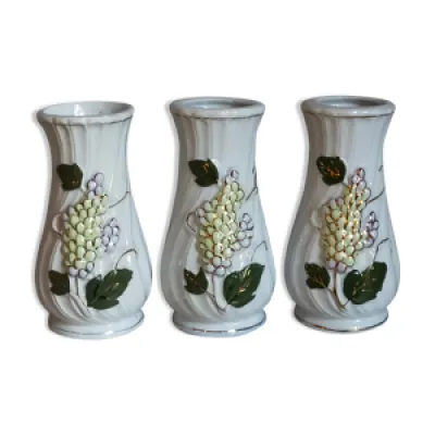 Trois vases anciens en - lilas