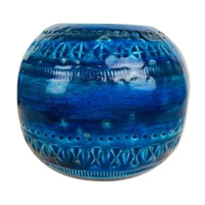 Vase boule Aldo Londi - bleu bitossi