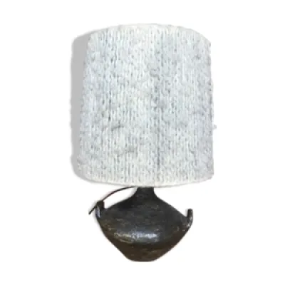 Lampe ceramique abat - jour laine