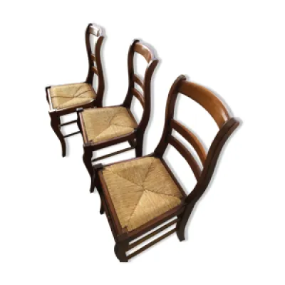 3 chaises Louis-Philippe - massif