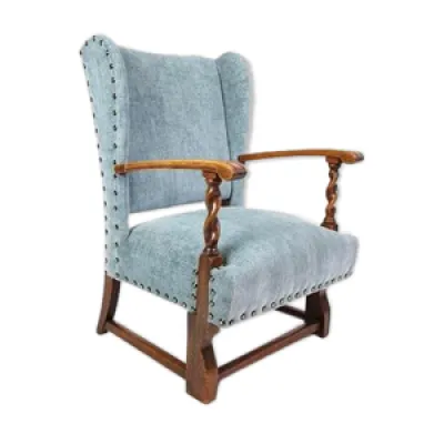 fauteuil brocante bleu