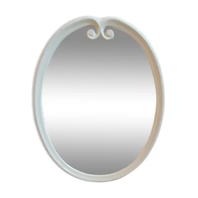Miroir métal blanc de - 1970