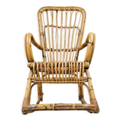 Rocking chair bambou - 1950