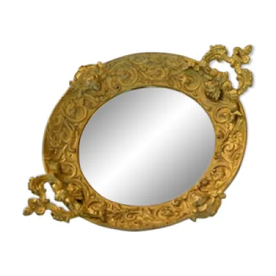 Plateau en bronze doré - miroir napoleon