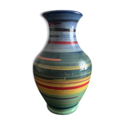 Vase en céramique multicolore