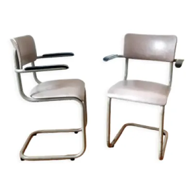 Paire de chaises cantilever - tubax 1950
