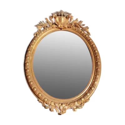 miroir doré ovale 81x116cm