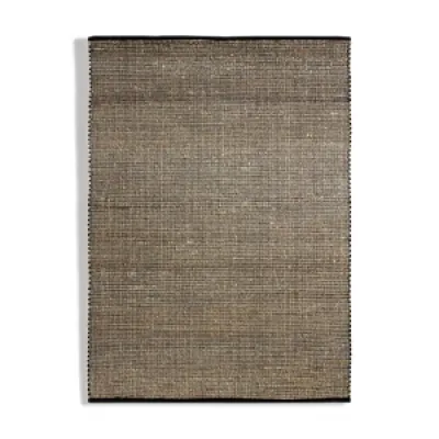 tapis jute et coton noir - 120x170