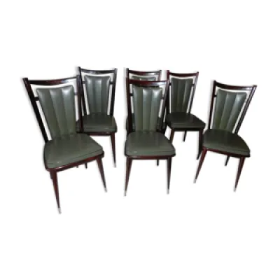 Serie de 6 chaises 1960 - macassar