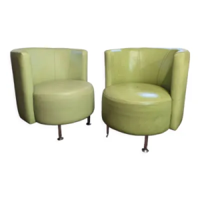 Paire de fauteuils vert - pomme