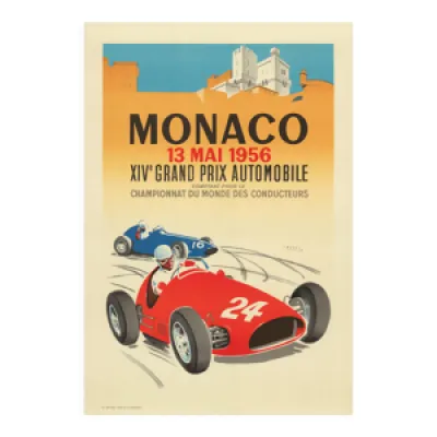 Affiche Grand Prix Monaco - 1956