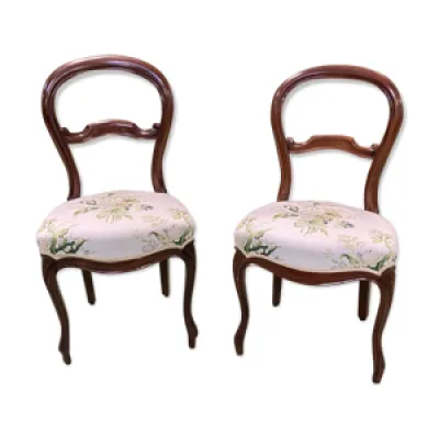 Paire de chaises Napoléon - iii acajou