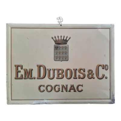 Ancienne plaque en tôle - cognac
