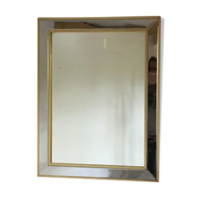 Miroir acier chromé - 1970 laiton